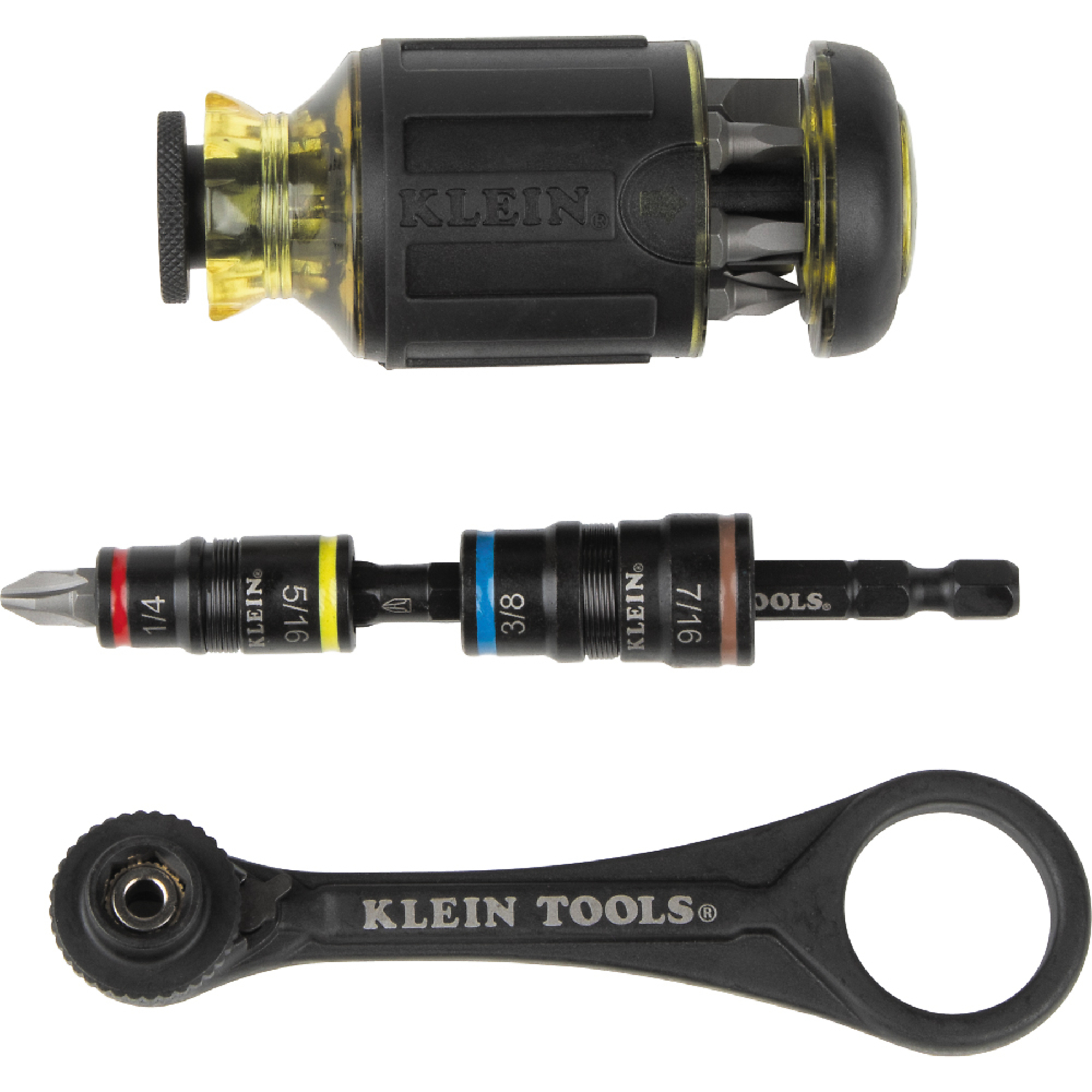 Klein Tools, Flip Socket, Mini Ratchet and Multi-Bit Driver Set, Model# 85515HD